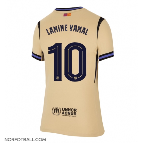 Billige Fotballdrakt Barcelona Lamine Yamal #10 Replika Bortedrakt Dame 2025-26 Kortermet Billige Fotballdrakt Barcelona Lamine Yamal #10 Replika Bortedrakt Dame 2025-26 Kortermet